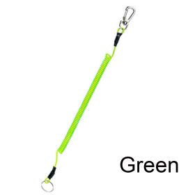 Max Stretch Plastic Spring Elastic Rope Anti-lost Phone Keychain Secure Lock Tackle Portable Fishing Lanyards (Option: Green-1.5m)