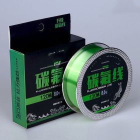 Fishing Gear Carbon Fluorine 120 Meter Soft Anti Roll Nylon Fishing Line (Option: Main line grass green-3.0)