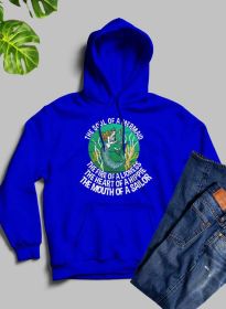 The Soul Of A Mermaid Hoodie (Color: Royal Blue, size: medium)