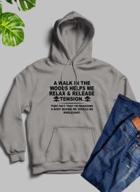 Walk In The Woods Hoodie (Color: Athletic Heather, size: small)