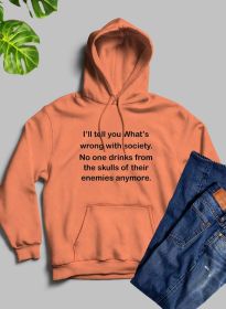 What Is Wrong With Society Hoodie (Color: Heather Prism Peach, size: large)