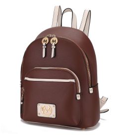 MKF Collection Alice Backpack Vegan Leather Women by Mia k (Color: Chocolate, Material: Vegan Leather)